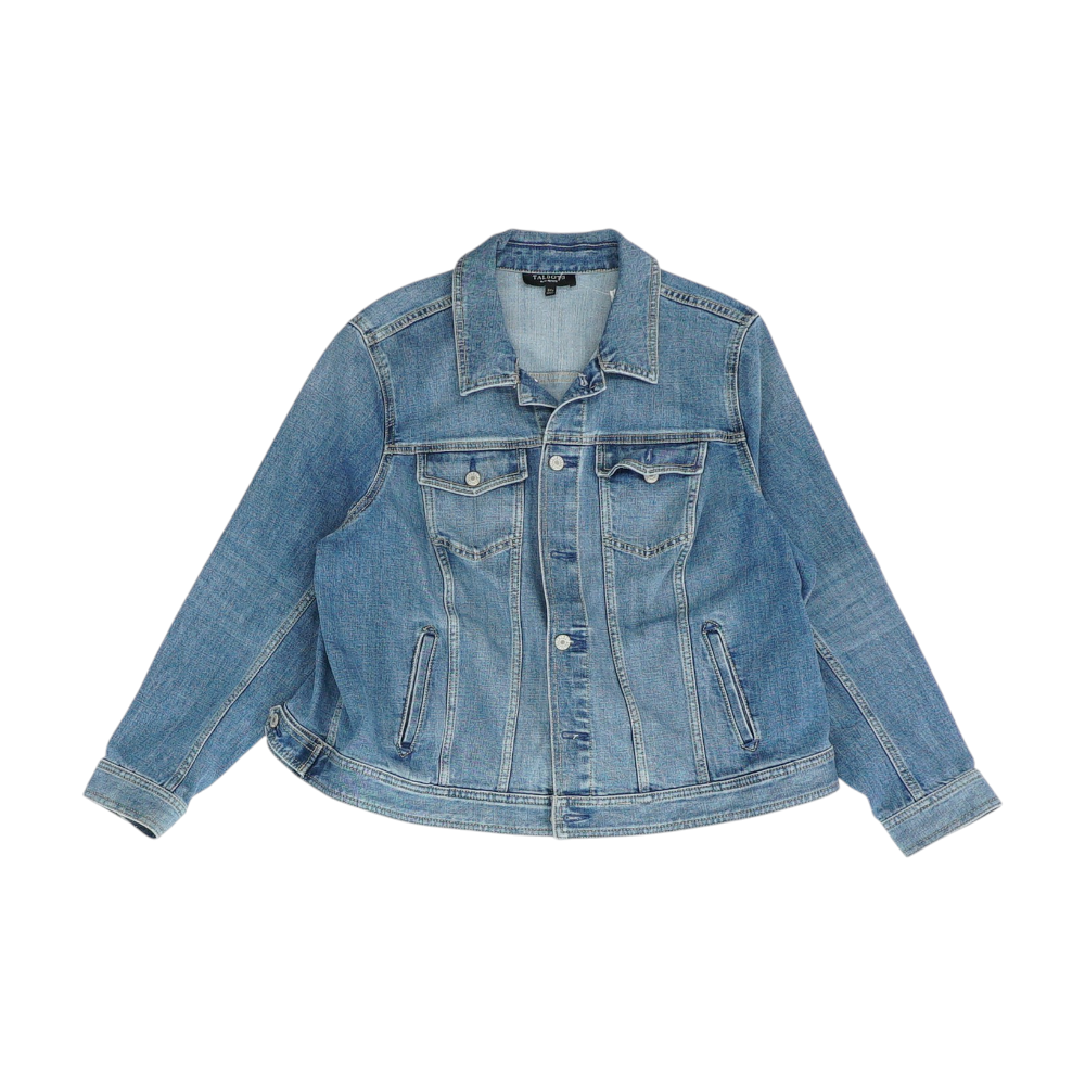 Blue Petite Solid Denim Jacket