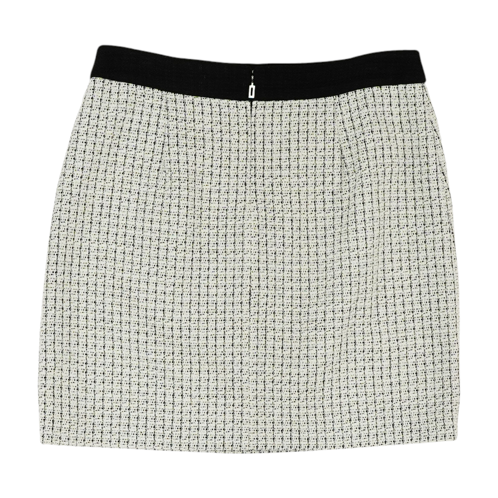 White Check Mini Skirt