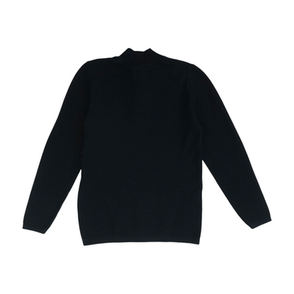 Navy Solid 1/4 Zip Sweater