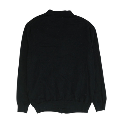 Black Solid Cardigan Sweater
