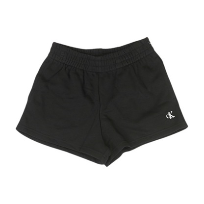 Black Solid Active Shorts