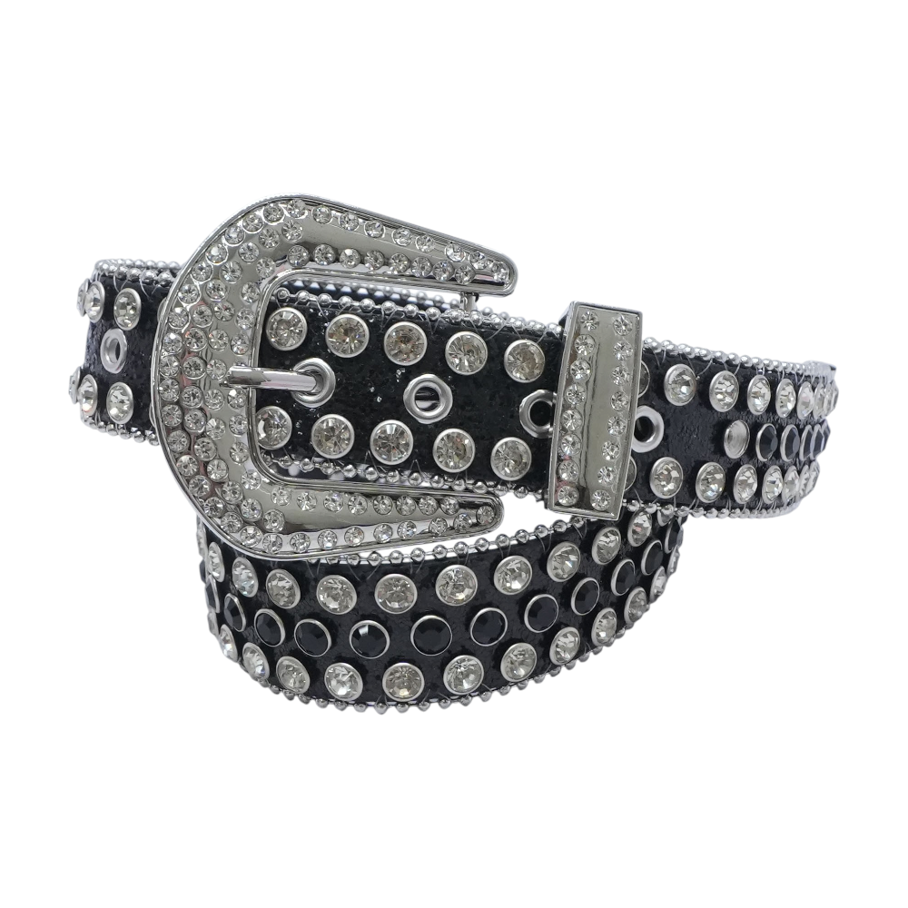Black Faux Leather Belt – Image 1