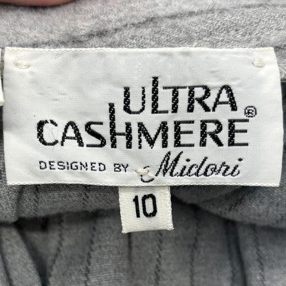 Vintage Gray Pleated Midi Skirt