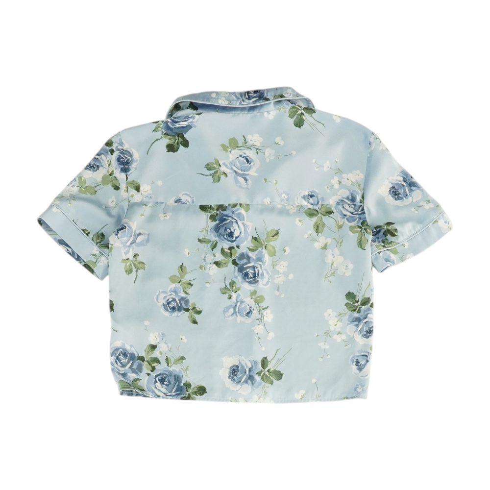 Blue Floral Pajama Set