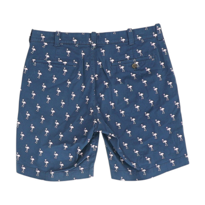 Navy Print Chino Shorts