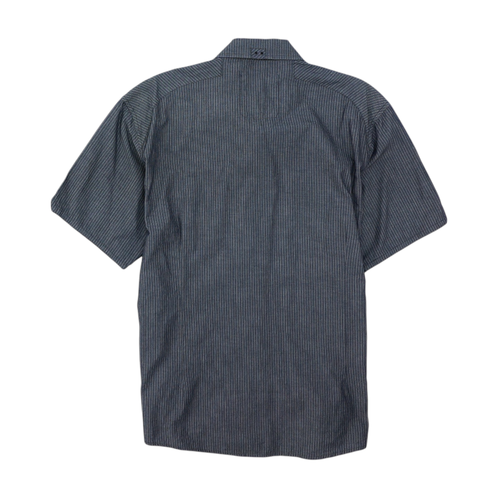 Civil Society Navy Striped Short Sleeve Button Down – Image 2
