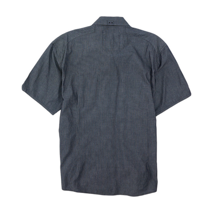 Civil Society Navy Striped Short Sleeve Button Down – Image 2