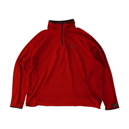 Red Solid 1/4 Zip Pullover