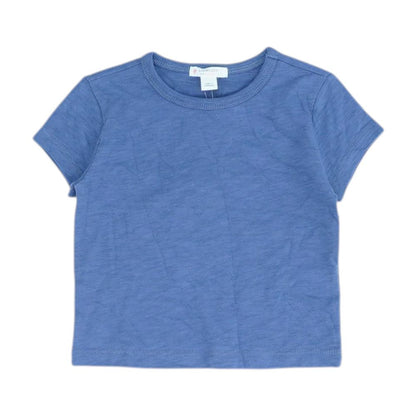 Blue Solid Crewneck T Shirt