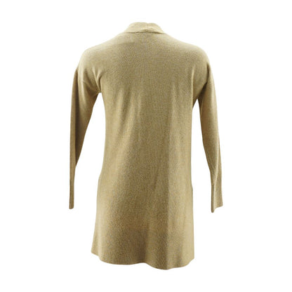 Tan Solid Cardigan Sweater
