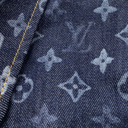 Monogram Denim Short-Sleeved Shirt