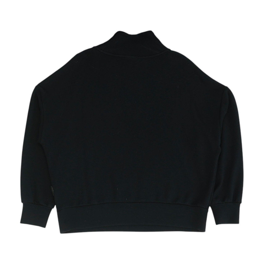 Black Solid 1/4 Zip Pullover