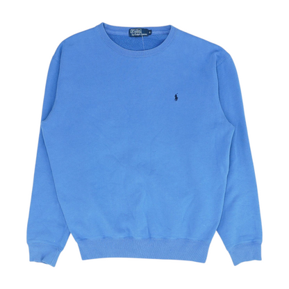 Blue Solid Sweatshirt Pullover