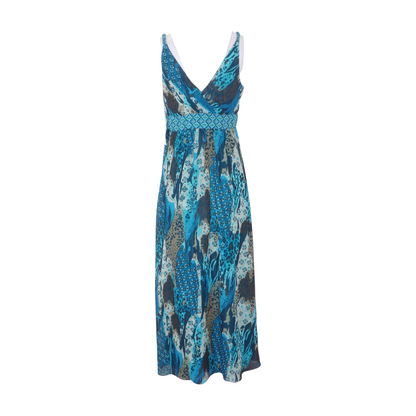 Blue Abstract Maxi Dress