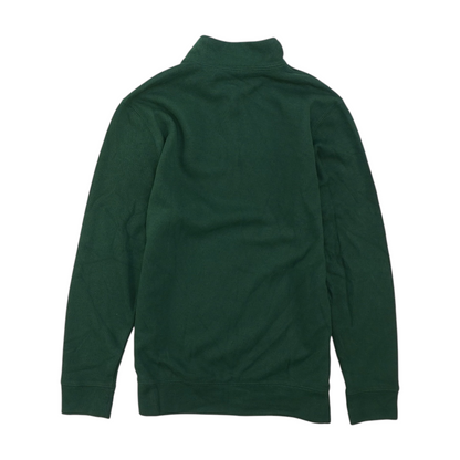 Green Tall Solid 1/4 Zip Sweater