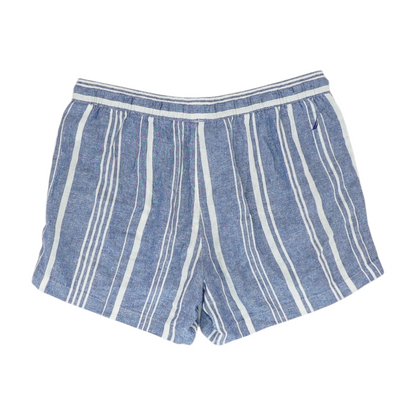 Blue Striped Knit Shorts