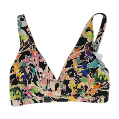 Black Abstract Swim Top