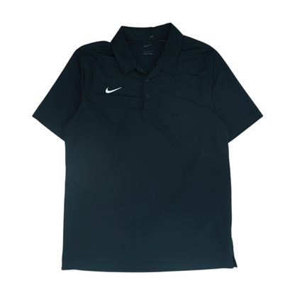 Black Solid Short Sleeve Polo