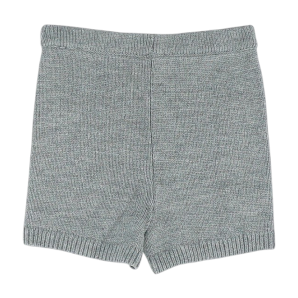 Gray Solid Casual Shorts