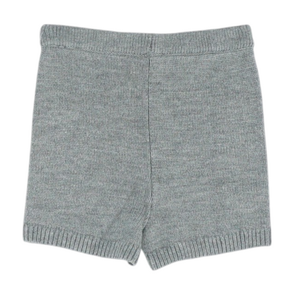 Gray Solid Casual Shorts