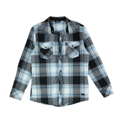 Blue Plaid Flannel Button Down