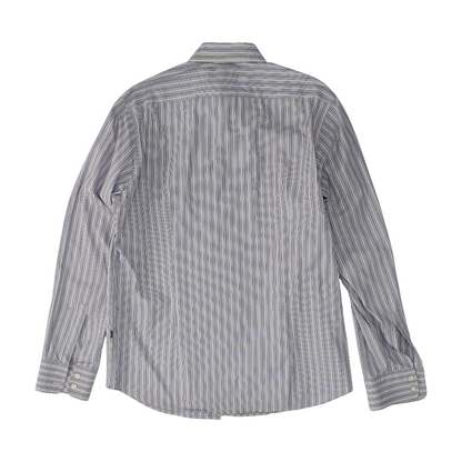 Purple Striped Long Sleeve Button Down