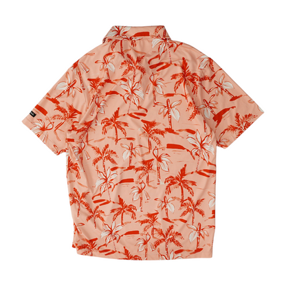 Pink Print Short Sleeve Polo