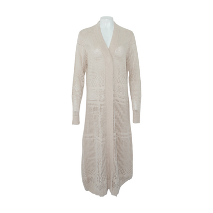 Beige Plus Size Cardigan Sweater