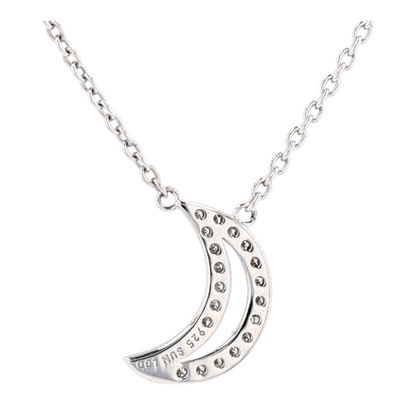 1/10 ctw Sterling Silver Lab Grown Diamond Pendant Necklace