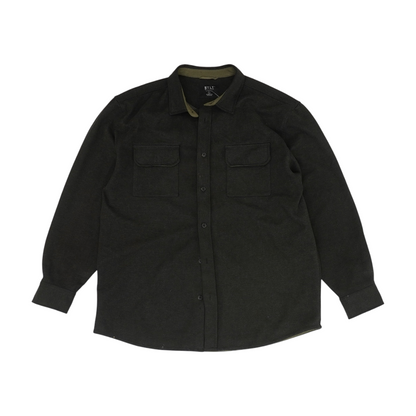 Charcoal Solid Flannel Button Down