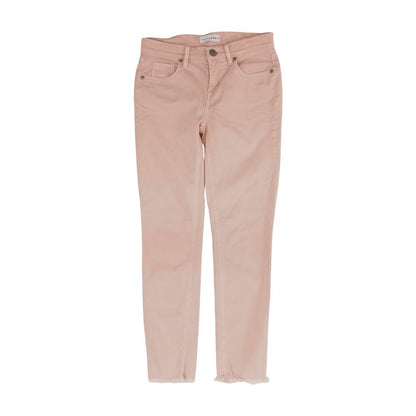 Pink Solid Skinny Leg Jeans