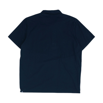 Black Solid Short Sleeve Polo
