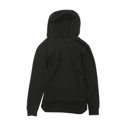 Black Solid Hoodie Pullover