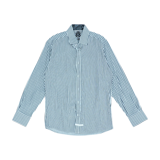 Black Striped Long Sleeve Button Down