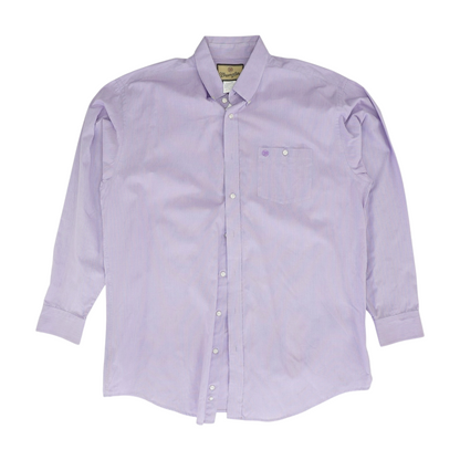 Purple Tall Check Long Sleeve Button Down