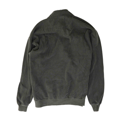 Gray Solid 1/4 Zip Pullover