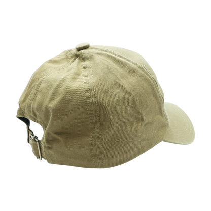 Beige Logo Embroidered Baseball Cap