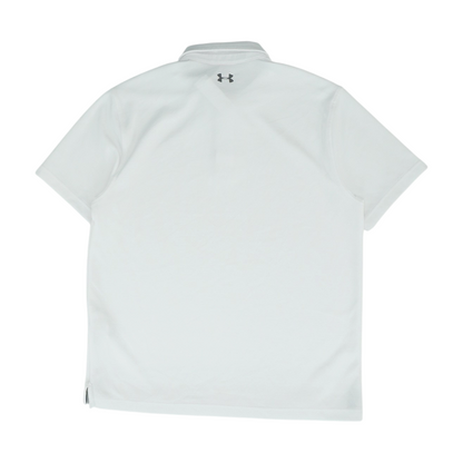 White Solid Short Sleeve Polo