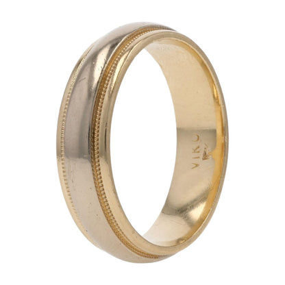 18K Gold Milgrain Edge Band