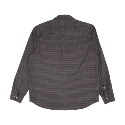 Gray Houndstooth Flannel Button Down