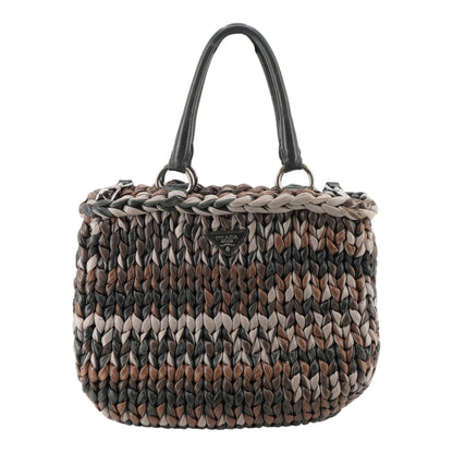 Multicolor Nappa Leather Braided Tote Bag