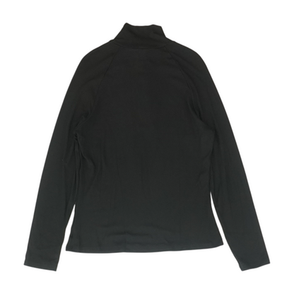 Black Solid 1/4 Zip Pullover