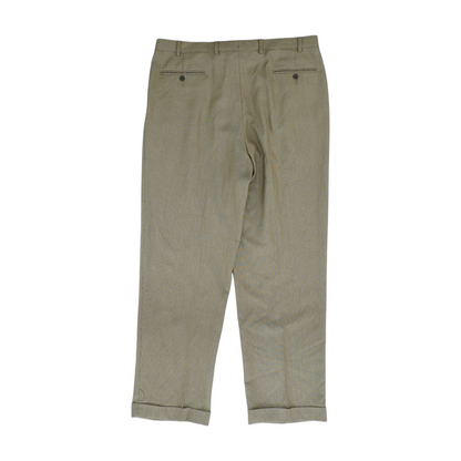 Tan Check Regular Pants