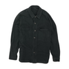 Black Solid Flannel Button Down