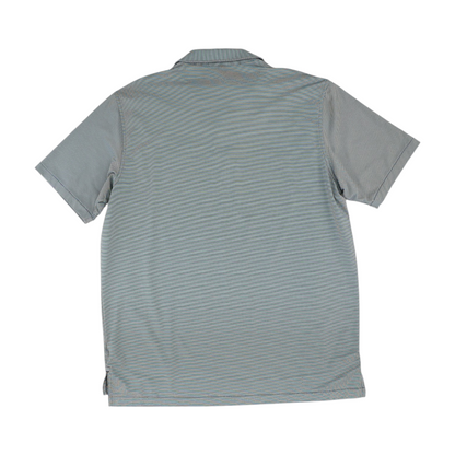 Navy Yale Striped Short Sleeve Polo