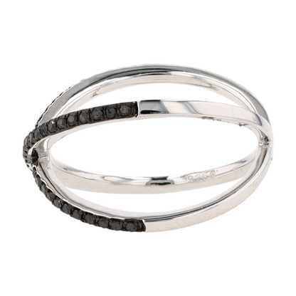 1/4 ctw Sterling Silver Black Diamond Fashion Ring
