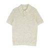 Beige Solid Short Sleeve Polo