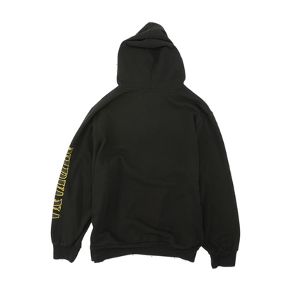 Black Solid Hoodie Pullover
