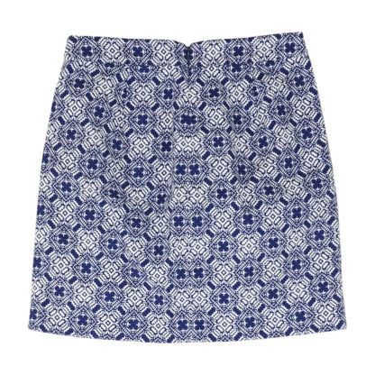 Blue Geometric Mini Skirt