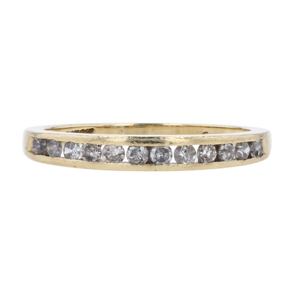 10K Yellow Gold Diamond Band Ring